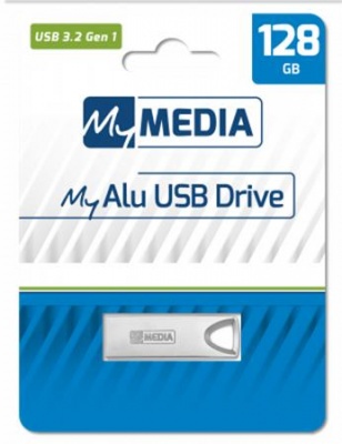 Pendrive, 128GB, USB 3.2 Gen1, alumínium ház, MYMEDIA "Alu" (by VERBATIM)